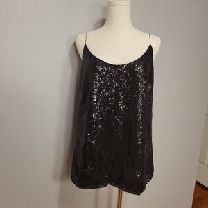 Ralph Lauren Purple Label Sequin Embellished Camisole Tank Top Womens 12 $690